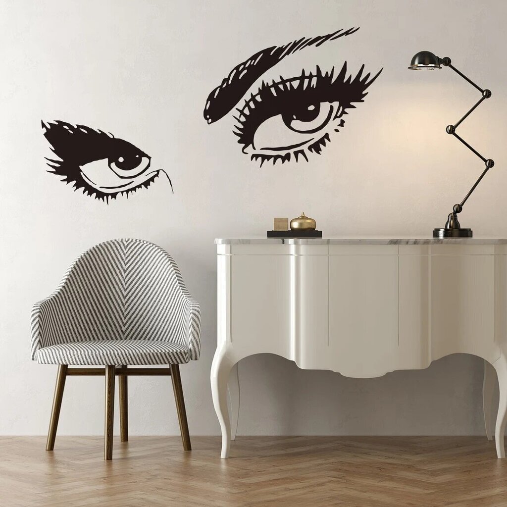 Vinüülist seinakleebis, ilusad naiste silmad, sisekujundus - 120 x 63 cm hind ja info | Seinakleebised | kaup24.ee