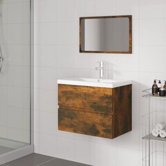 vidaXL vannitoa mööblikomplekt, suitsutatud tamm, tehispuit hind ja info | Vannitoa komplektid | kaup24.ee