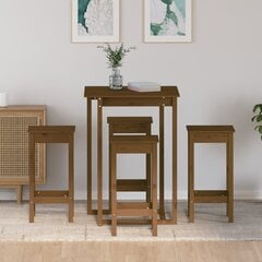 vidaXL 5-osaline baarikomplekt, meepruun, männipuit цена и информация | Комплекты мебели для столовой | kaup24.ee