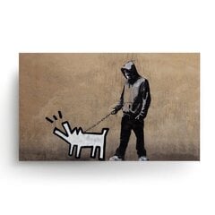 Настенный плакат Banksy граффити Выгул собаки Декор интерьера - 60 х 43 см цена и информация | Картины, живопись | kaup24.ee