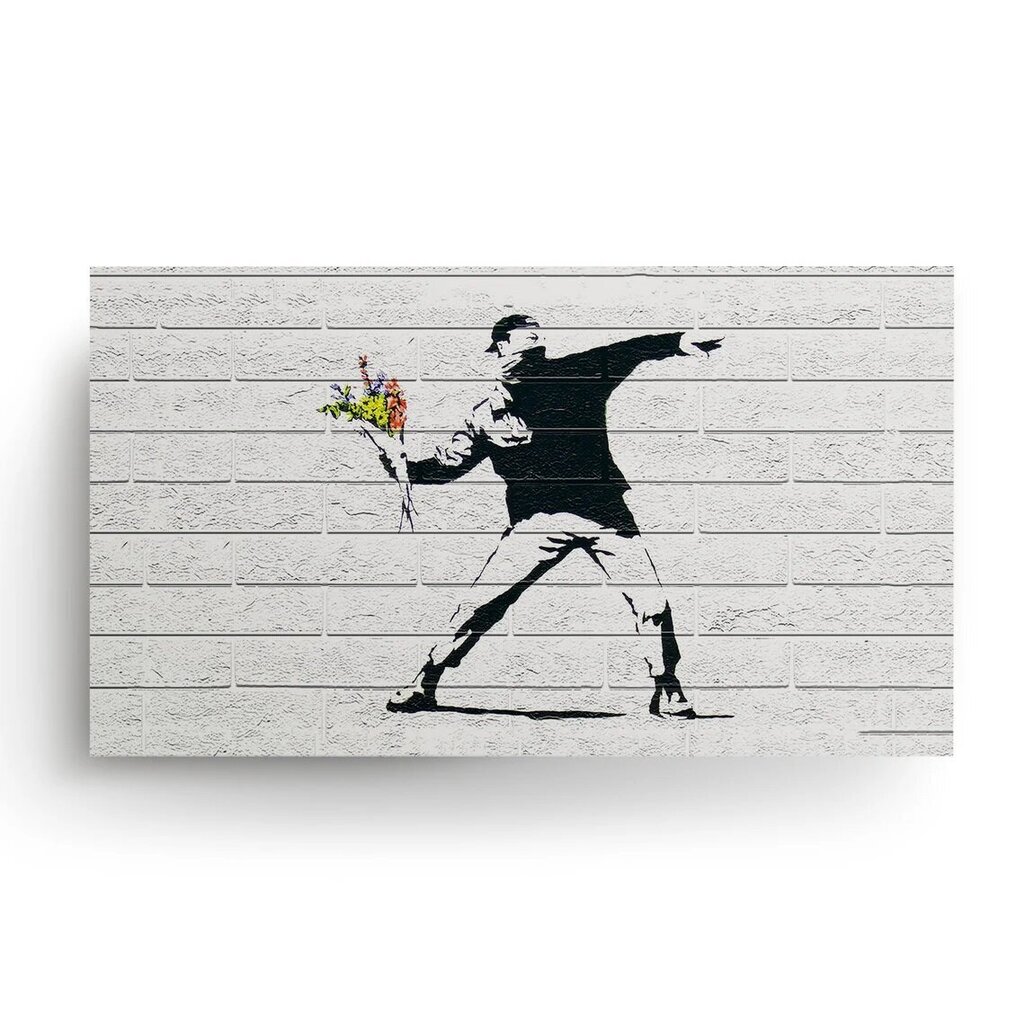 Seinaplakat Banksy Graffiti lilleheitja sisekujundus – 60 x 43 cm цена и информация | Seinapildid | kaup24.ee