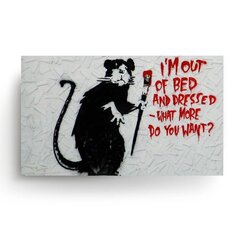 Настенный плакат Banksy граффити Крыса и цитата Декор интерьера - 60 х 43 см цена и информация | Картины, живопись | kaup24.ee