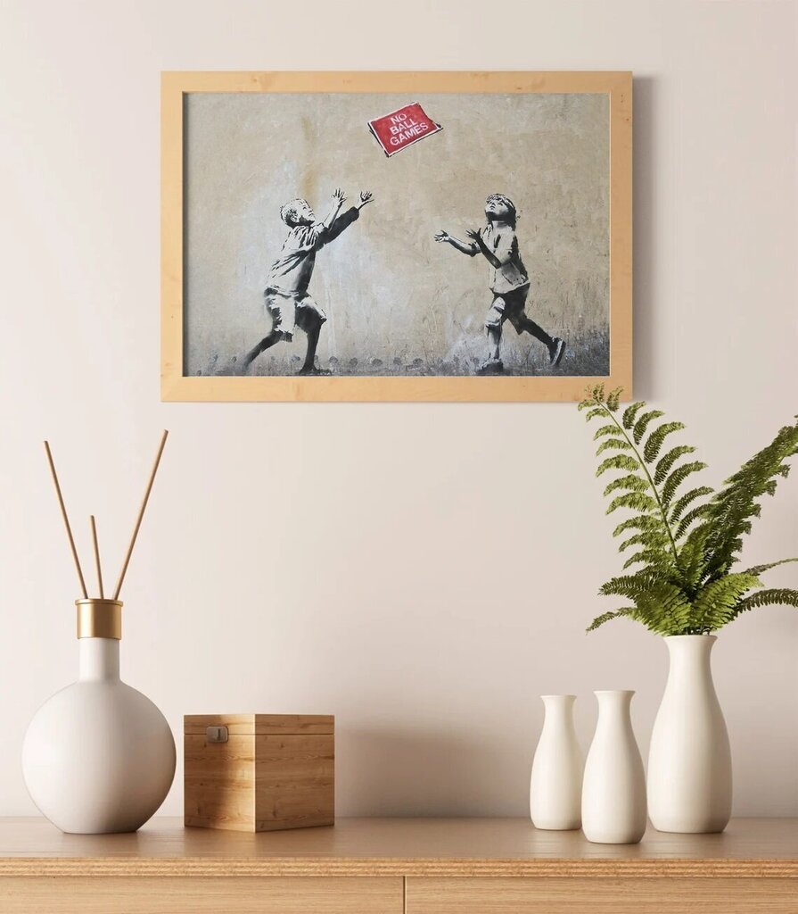 Seinaplakat Banksy Graffiti Ball Games Sisekujundus – 60 x 43 cm цена и информация | Seinapildid | kaup24.ee