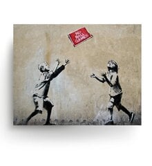 Настенный плакат Banksy граффити Игры с мячом Декор интерьера - 60 х 43 см цена и информация | Настенные деревянные декорации | kaup24.ee