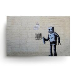 Seinaplakat Banksy Graffiti Robot vöötkoodiga sisekujundusega – 100 x 71 cm hind ja info | Seinapildid | kaup24.ee