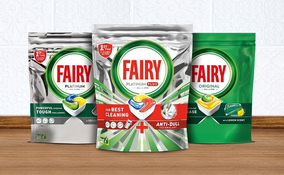 Fairy Platinum All in One’i Nõudepesumasina Tabletid Lemon, 120 Tabletti hind ja info | Nõudepesuvahendid | kaup24.ee