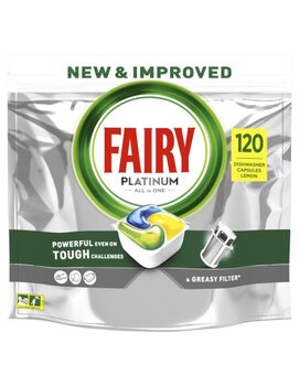 Fairy Platinum All in One’i Nõudepesumasina Tabletid Lemon, 120 Tabletti hind ja info | Nõudepesuvahendid | kaup24.ee