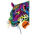 Värviline vinüülist seinakleebis Wild Jaguar Vibrant kleebis sisekujundus – 120 X 81 cm