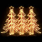 vidaXL LED kokkupandavad jõulupuu figuurid, 3 tk soe valge 87x87x93 cm hind ja info | Jõulukaunistused | kaup24.ee