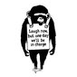 Must vinüülist seinakleebis Banksy Graffiti Monkey Quote sisekujundus – 120 x 58cm hind ja info | Seinakleebised | kaup24.ee