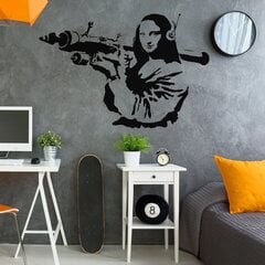 Виниловая наклейка на стену Banksy Мона Лиза с оружием Декор интерьера - 120 х 81 см цена и информация | Декоративные наклейки | kaup24.ee