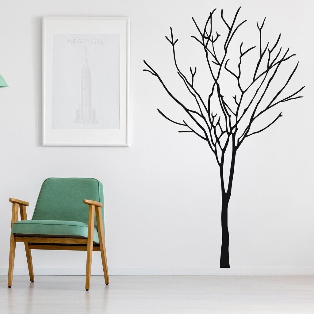 Vinüülist seinakleebis, puu siluett, botaaniline sisekujundus - 140 x 88 cm hind ja info | Seinakleebised | kaup24.ee