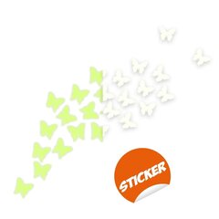 Светоотражающие наклейки на стену Летящие бабочки Светящиеся в темноте стикеры Декор интерьера - 120 х 120 см цена и информация | Декоративные наклейки | kaup24.ee