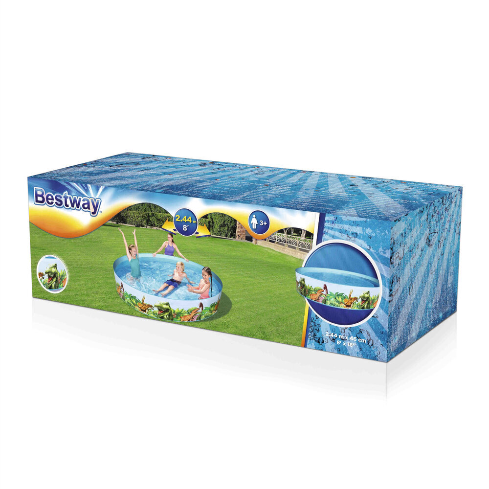 Bestway Dinosaur Fill'N Fun bassein 2.44m x 46cm, 55001 hind ja info | Basseinid | kaup24.ee