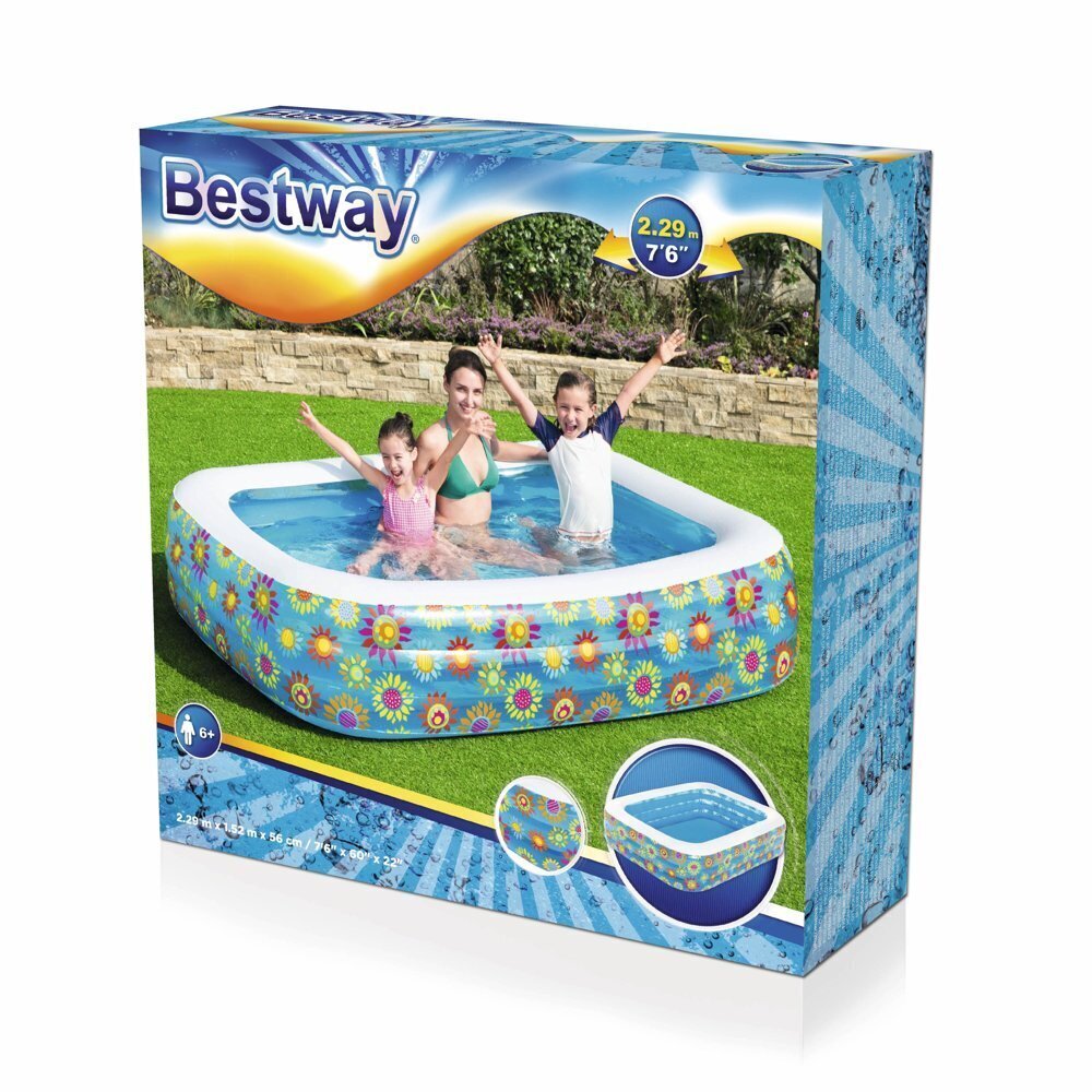 Täispuhutav bassein 229 x 152 x 56 cm Bestway 54120 hind ja info | Basseinid | kaup24.ee