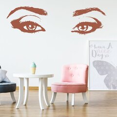 Виниловая наклейка на стену розового цвета Красивые глаза Декор интерьера - 120 х 45 см цена и информация | Декоративные наклейки | kaup24.ee