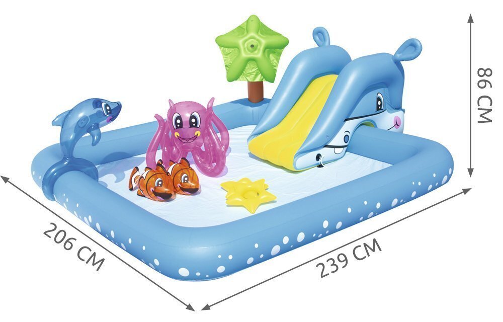Veemänguväljak lastele 239 x 206 x 86 cm Bestway 53052 hind ja info | Täispuhutavad veemänguasjad ja ujumistarbed | kaup24.ee