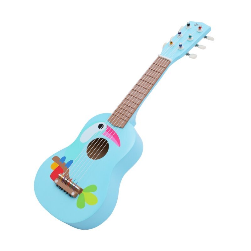 Puidust akustiline kitarr lastele Toucan Classic World. hind ja info | Arendavad mänguasjad | kaup24.ee