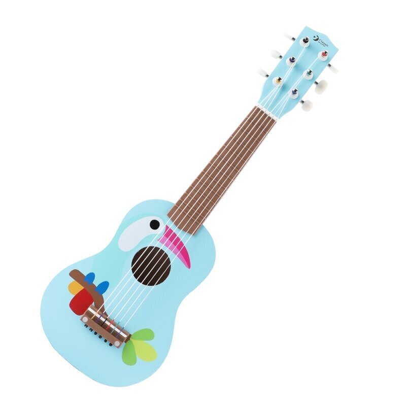 Puidust akustiline kitarr lastele Toucan Classic World. hind ja info | Arendavad mänguasjad | kaup24.ee