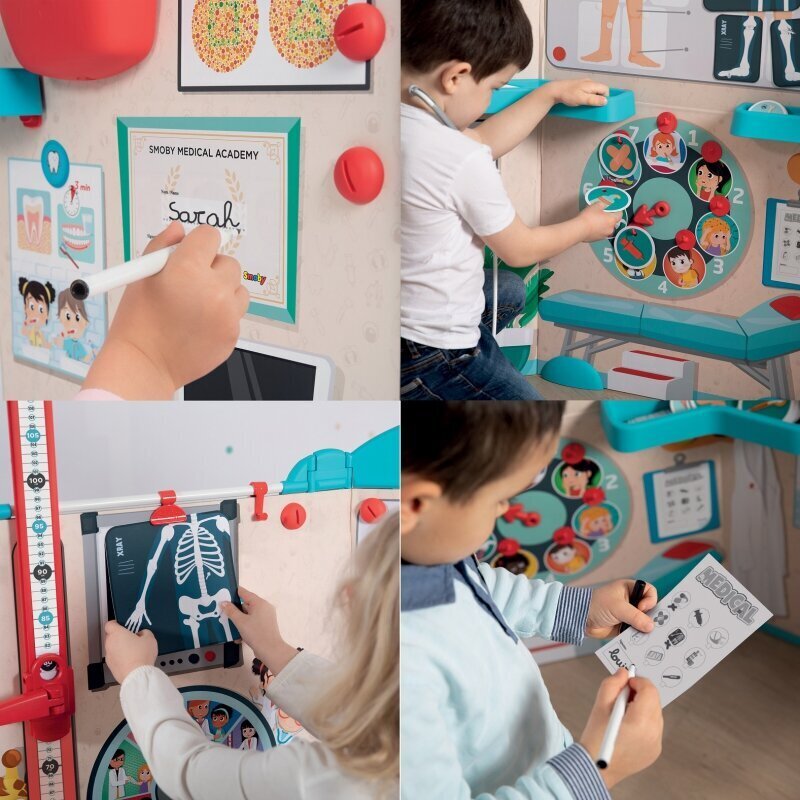 Hariduslik arstikabineti komplekt koos tarvikutega, Smoby цена и информация | Tüdrukute mänguasjad | kaup24.ee