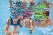 Krokodill sukeldumismask koos toruga lastele, roheline hind ja info | Ujumismaskid | kaup24.ee