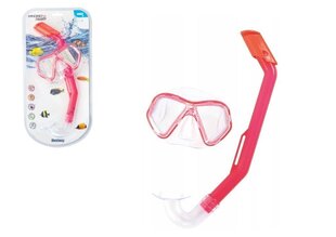 Детская маска для подводного плавания с трубкой Bestway, розовая цена и информация | Маски для дайвинга | kaup24.ee
