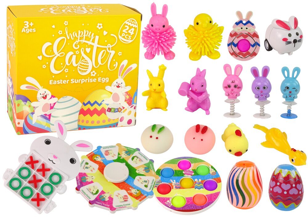 Lihavõttepühade Fidget Toys Squishy anti-stress komplekt 18 tk. цена и информация | Poiste mänguasjad | kaup24.ee