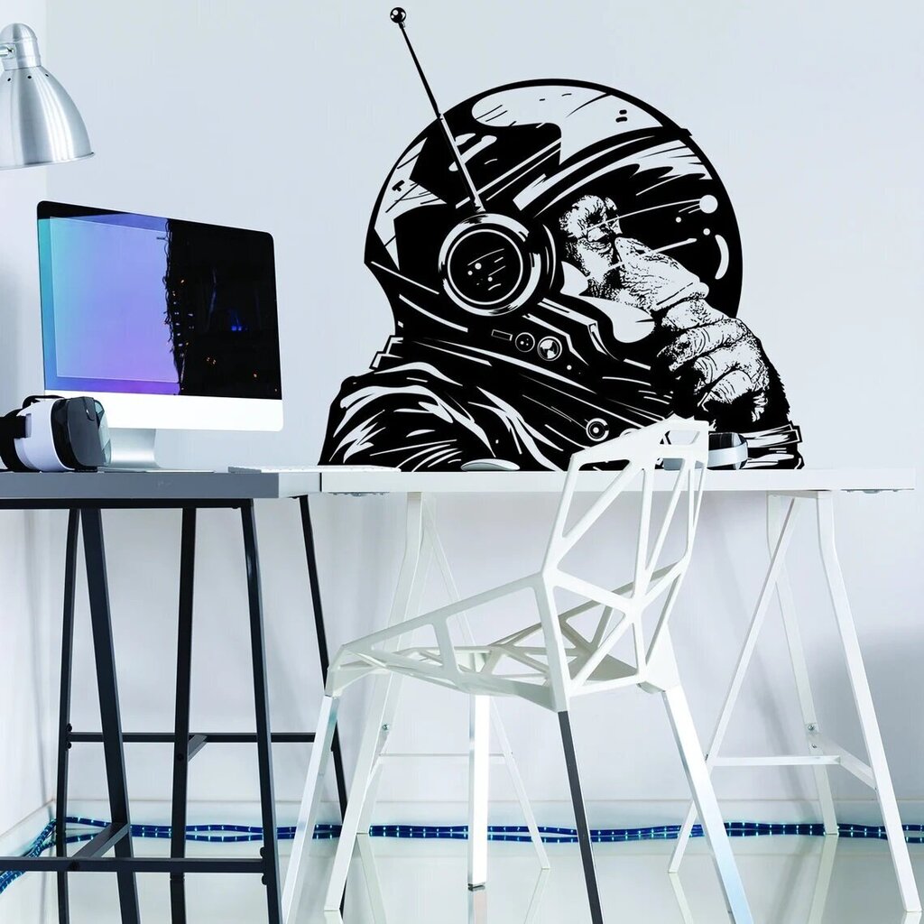 Vinüülseinakleebis Banksy Graffiti Monkey Astronaut sisekujundus – 120 x 116 cm hind ja info | Seinakleebised | kaup24.ee
