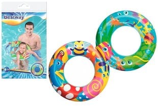 Надувное колесо для плавания Bestway, 56 см, разные цвета цена и информация | Надувные и пляжные товары | kaup24.ee