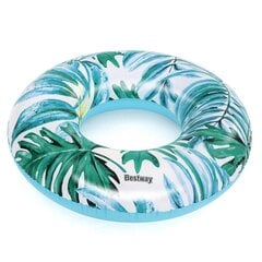 Täispuhutav ujumisrõngas Bestway palmi 119 cm, sinine hind ja info | Täispuhutavad veemänguasjad ja ujumistarbed | kaup24.ee