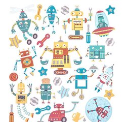 Kleebised Robotid, 28 tk hind ja info | Aplikatsioonid, dekoratsioonid, kleebised | kaup24.ee