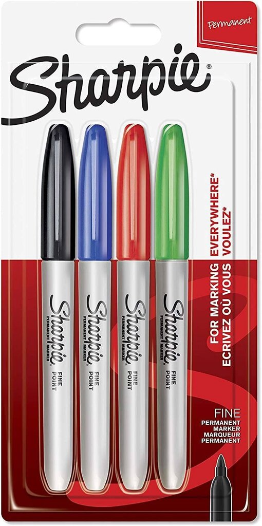 Marker Sharpie Fine, 4 tk. hind ja info | Kunstitarbed, voolimise tarvikud | kaup24.ee