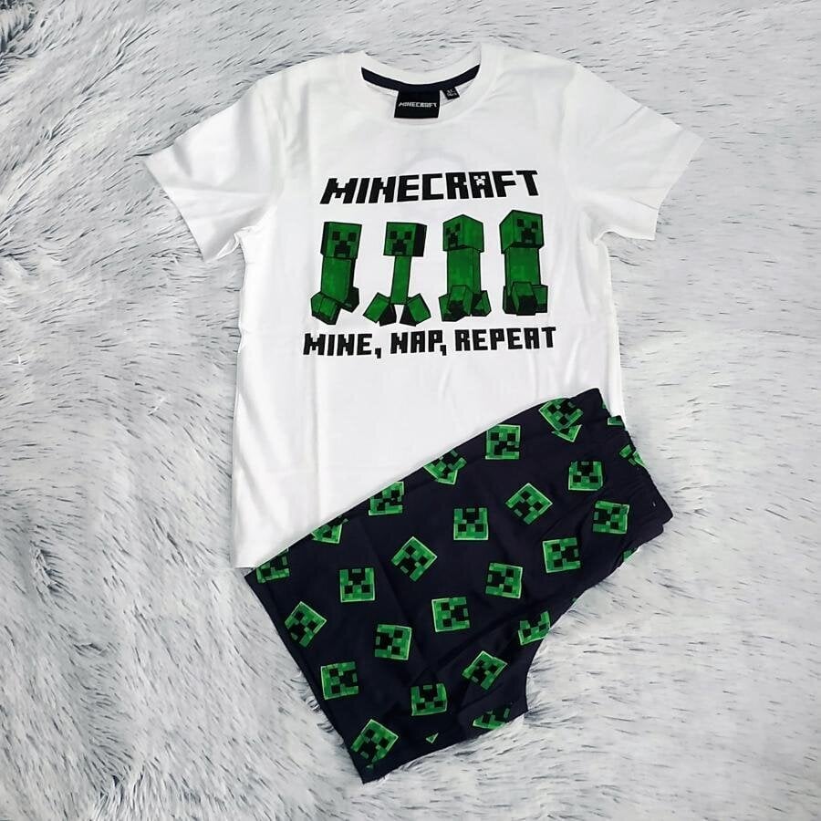 Minecraft laste lühike Pidžaama 116 cm hind ja info | Poiste hommikumantlid ja pidžaamad | kaup24.ee