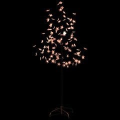 vidaXL kirsiõitega LED-puu, soe valge, 84 LEDi, 120 cm цена и информация | Рождественские украшения | kaup24.ee