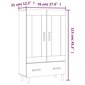 vidaXL kõrge kapp, Sonoma tamm, 70 x 31 x 115 cm, tehispuit hind ja info | Kummutid | kaup24.ee