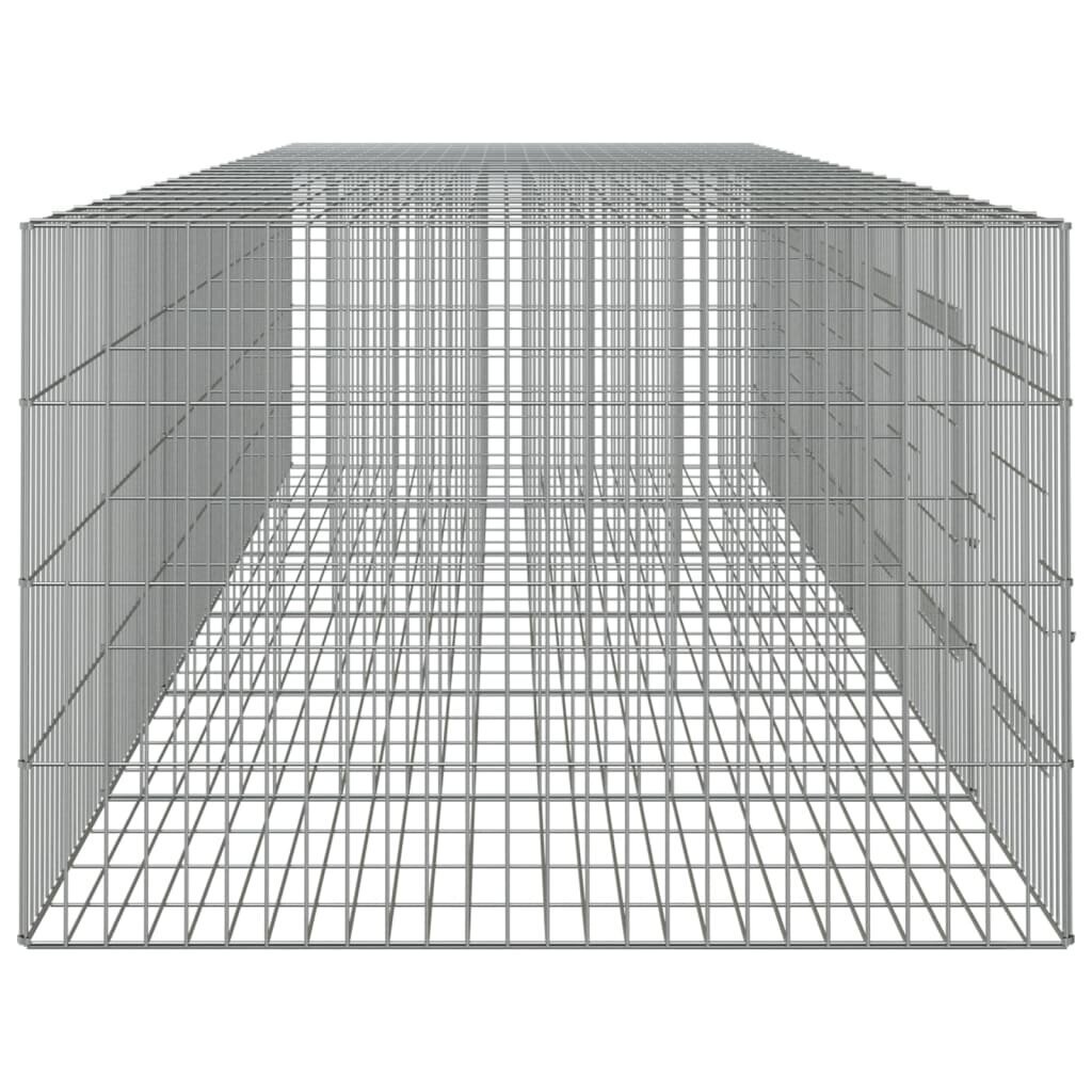 vidaXL 6 paneeliga jänesepuur, 327x79x54 cm, tsingitud raud цена и информация | Puurid ja tarvikud väikeloomadele | kaup24.ee