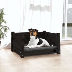 vidaXL koeravoodi, must, 55,5x45,5x28 cm, männipuit hind ja info | Pesad, padjad | kaup24.ee