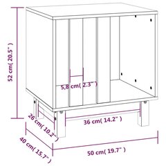 vidaXL koerakuut, hall, 50 x 40 x 52 cm, männipuit hind ja info | Transportkorvid, puurid | kaup24.ee