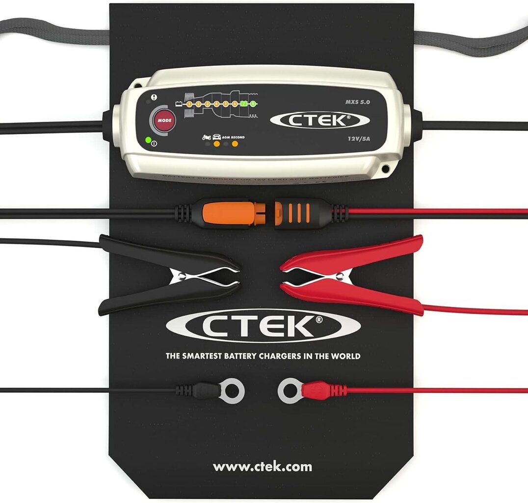 CTEK MXS 5.0 akulaadija automaatse temperatuurikompensatsiooniga, 12 V, 5,0 Ampertri ELi pistikuga hind ja info | Auto akulaadijad | kaup24.ee