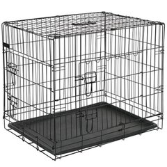 @Pet koera transpordipuur metall 77,5x48,5x55,5 cm must 15002 цена и информация | Переноски, сумки | kaup24.ee