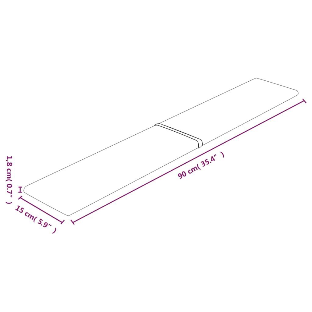 vidaXL seinapaneelid 12 tk, kollane, 90 x 15 cm, kangas, 1,62 m² hind ja info | Lae-, seinakaunistus elemendid | kaup24.ee