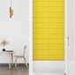 vidaXL seinapaneelid 12 tk, kollane, 90 x 15 cm, kangas, 1,62 m² hind ja info | Lae-, seinakaunistus elemendid | kaup24.ee