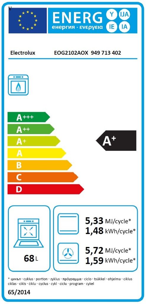 Electrolux EOG2102AOX цена и информация | Ahjud | kaup24.ee