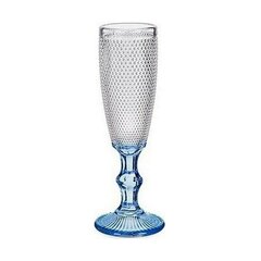 Šampanja klaas Punktid Sinine Läbipaistev Klaas 6 Ühikut (180 ml) hind ja info | Klaasid, tassid ja kannud | kaup24.ee