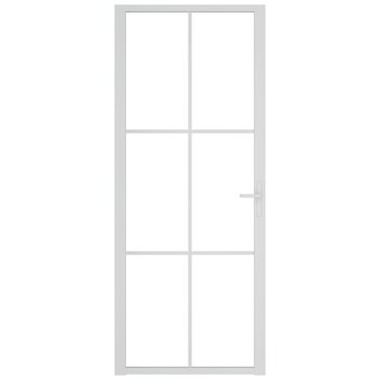 vidaXL siseuks, 83x201,5 cm, valge, ESG-klaas ja alumiinium цена и информация | Межкомнатные двери | kaup24.ee