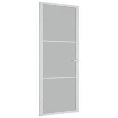 vidaXL siseuks, 83 x 201,5 cm, valge, matt klaas ja alumiinium цена и информация | Внутренние двери | kaup24.ee