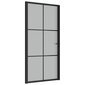 vidaXL siseuks, 102,5 x 201,5 cm, must, matt klaas ja alumiinium hind ja info | Siseuksed | kaup24.ee