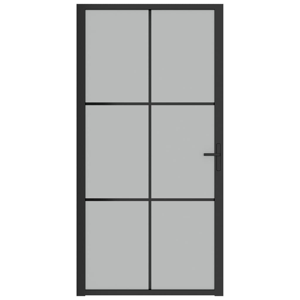 vidaXL siseuks, 102,5 x 201,5 cm, must, matt klaas ja alumiinium hind ja info | Siseuksed | kaup24.ee