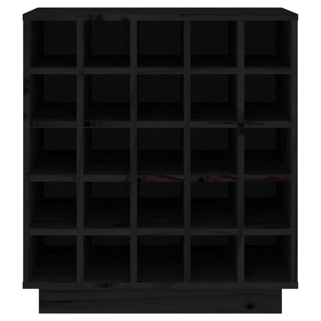 vidaXL veinikapp, must, 55,5x34x61 cm, männipuit hind ja info | Köögikapid | kaup24.ee