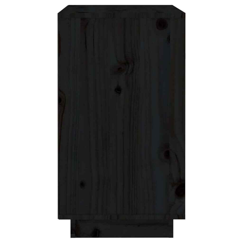 vidaXL veinikapp, must, 55,5x34x61 cm, männipuit hind ja info | Köögikapid | kaup24.ee